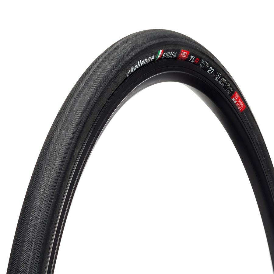 Strada Pro TLR Road Tire 700x27mm Folding Tubeless Ready SmartPlus SuperPoly 300TPI Black - Bicycle Warehouse