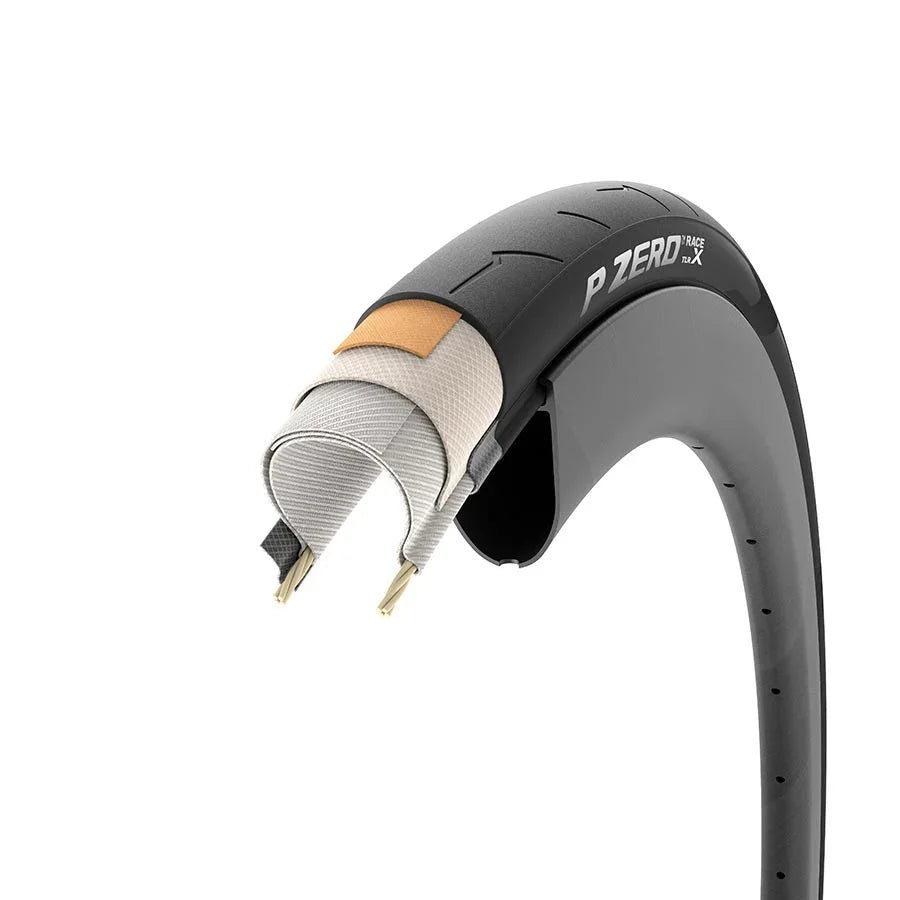 P ZERO Race X TLR Tire - 700 x 30 Tubeless Folding BLK TechWall+ SmartEvo - Bicycle Warehouse