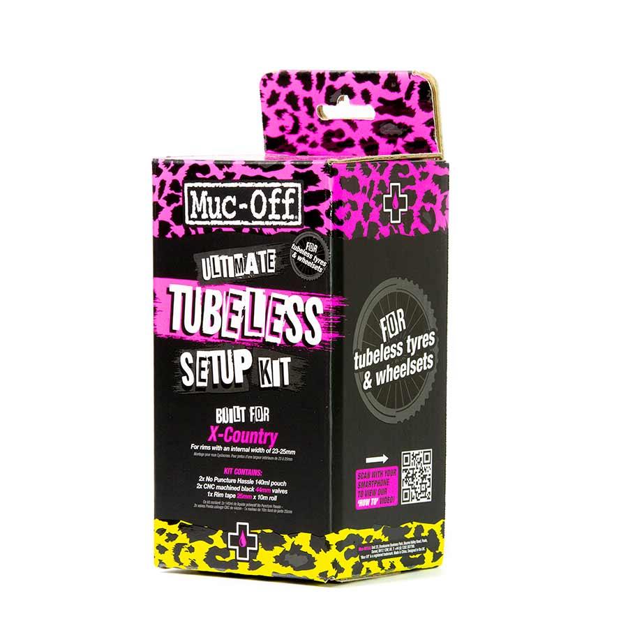 Muc-Off Ultimate Tubeless Kit - XC/Gravel 25mm Tape 44mm Valves - Bicycle Warehouse
