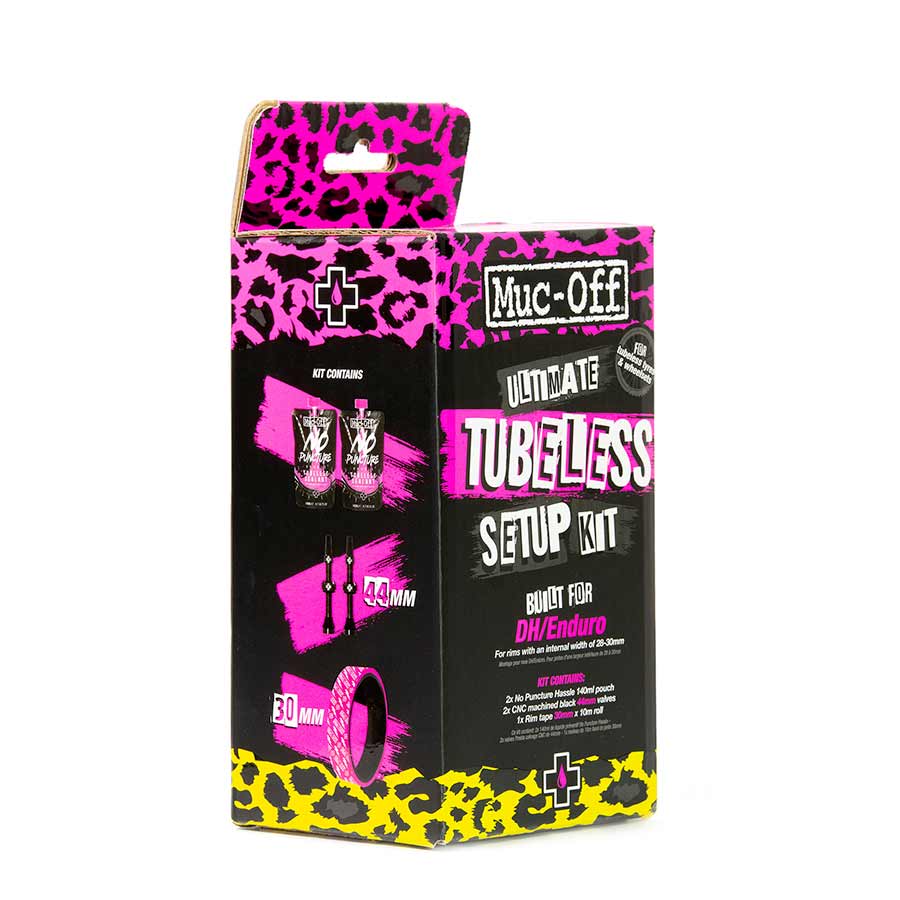 Ultimate Tubeless Kit - DH/Trail/Enduro 30mm Tape 44mm Valves - Bicycle Warehouse