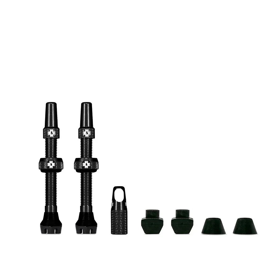 V2 Tubeless Valve Kit - Black 44mm Pair - Bicycle Warehouse