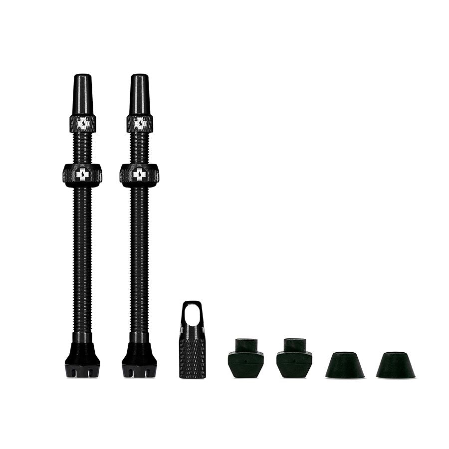 V2 Tubeless Valve Kit - Black 80mm Pair - Bicycle Warehouse