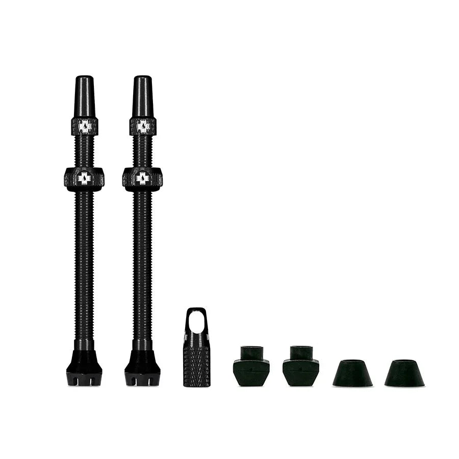V2 Tubeless Valve Kit - Black 80mm Pair - Bicycle Warehouse