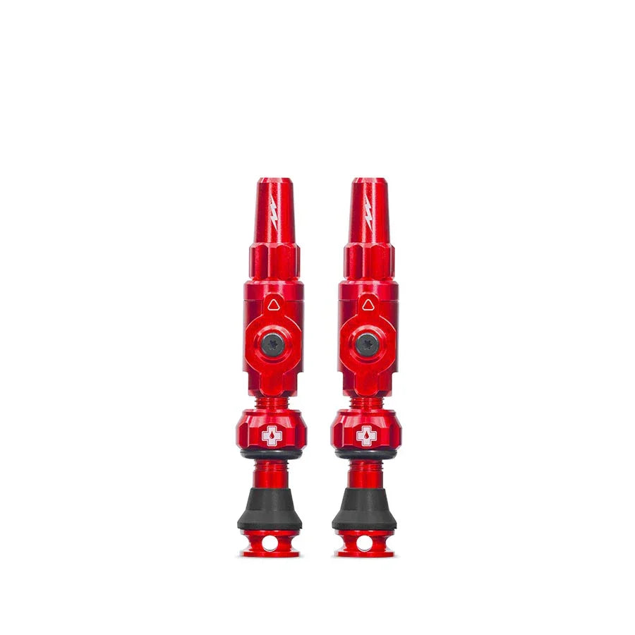 Big Bore Lite Tubeless Valve Stems - Small 30mm Red - Bicycle Warehouse