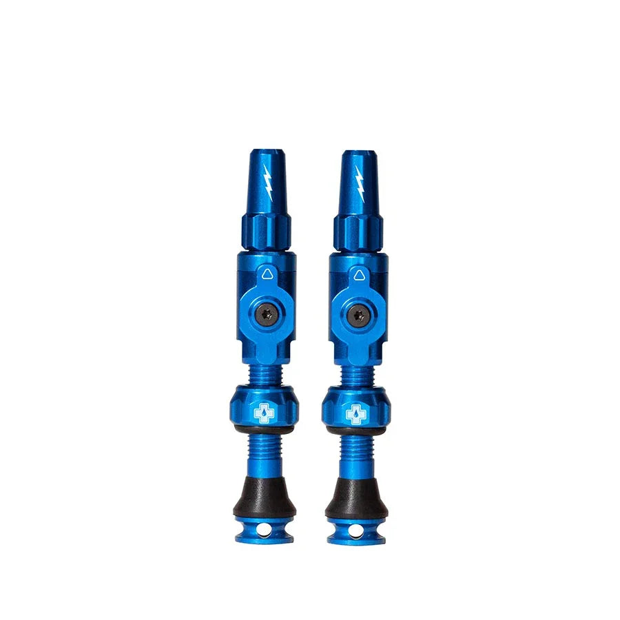 Big Bore Lite Tubeless Valve Stems - Medium 35mm Blue - Bicycle Warehouse