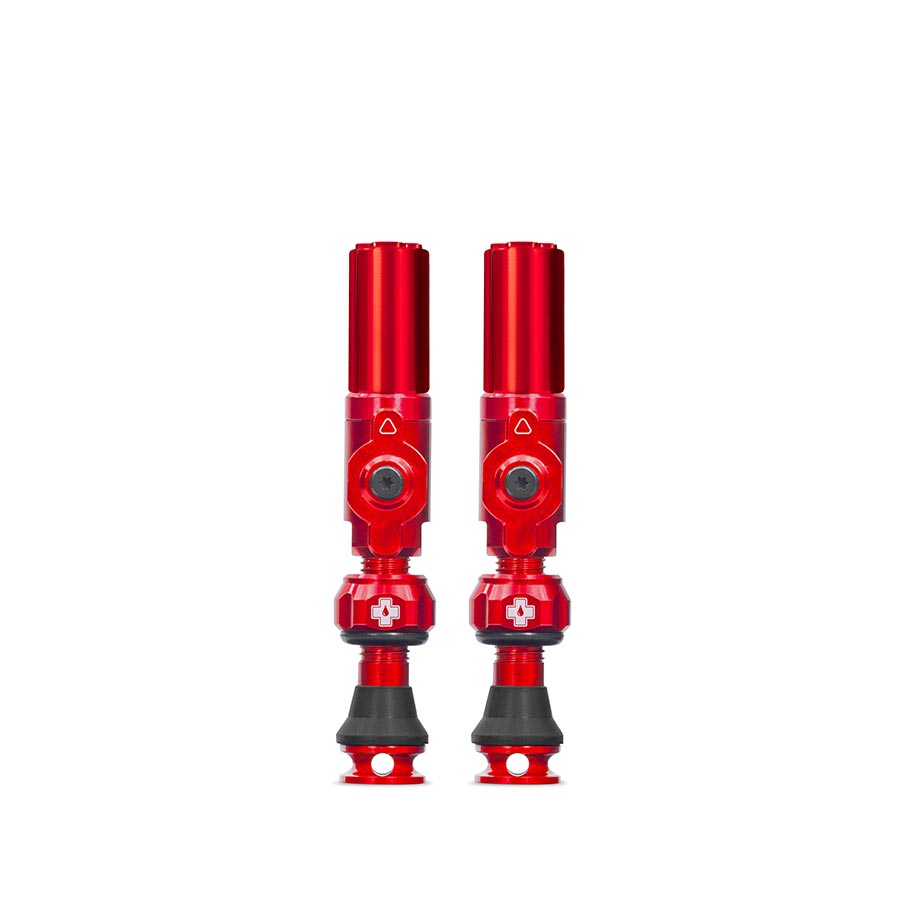 Big Bore Hybrid Tubeless Valve 60mm Pair - Red - Bicycle Warehouse