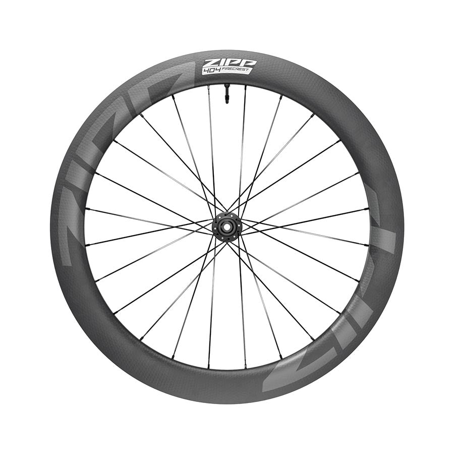 Zipp 404 Firecrest Carbon Front Wheel - 700 12 X 100mm Center-Lock Tubeless BLK A1 - Bicycle Warehouse
