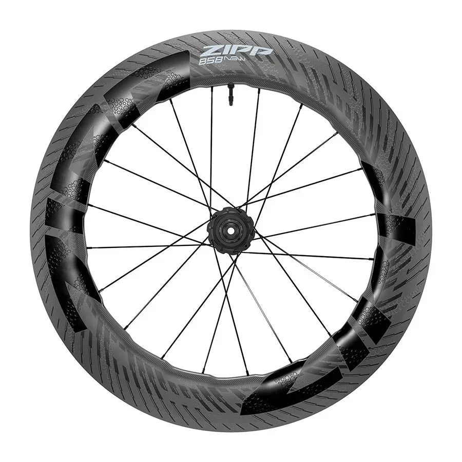 Zipp 858 NSW Rear Wheel - 700 12 x 142mm Center-Lock HG11 Tubeless Carbon C1 - Bicycle Warehouse