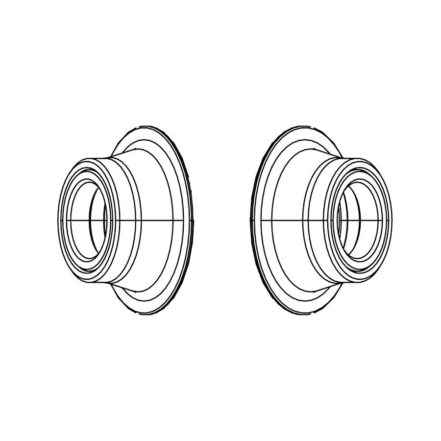 Zipp 77 Disc Conversion Caps for Front 100 x 12mm Thru Axle - Bicycle Warehouse