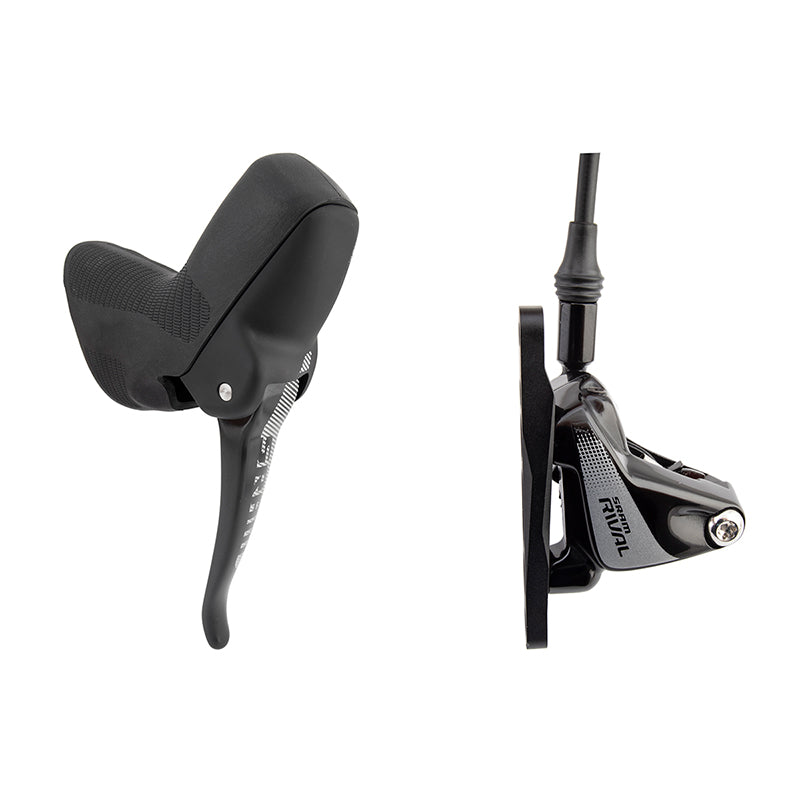 Rival 1 Disc Brake Lever - Left/Front Hydraulic Flat Mount No Offset BLK A1 - Bicycle Warehouse