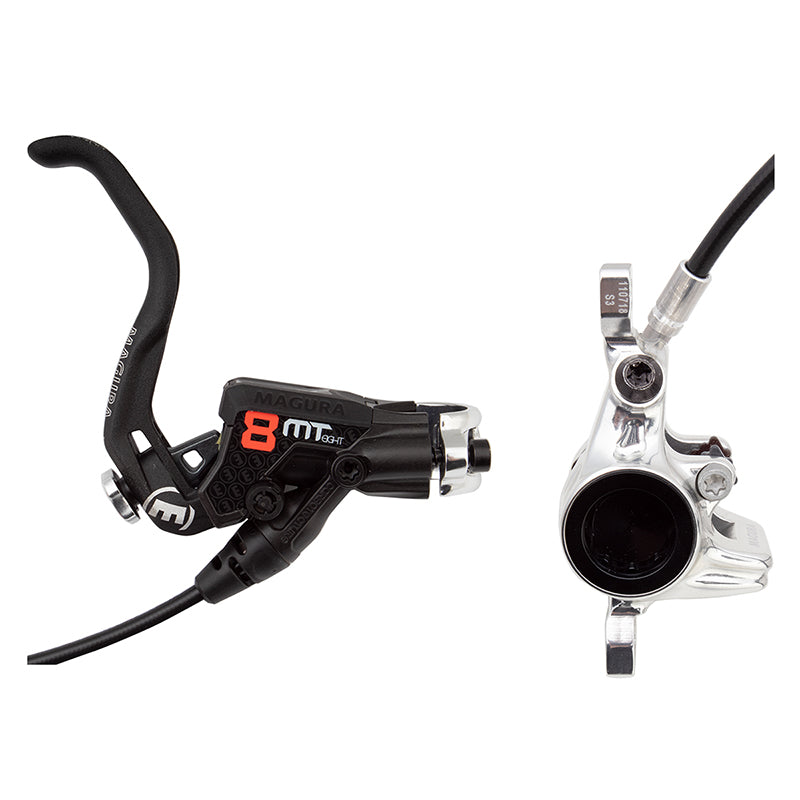 Magura MT8 Pro Disc Brake Lever - Front Rear Hydraulic Post Mount BLK/Chrome - Bicycle Warehouse