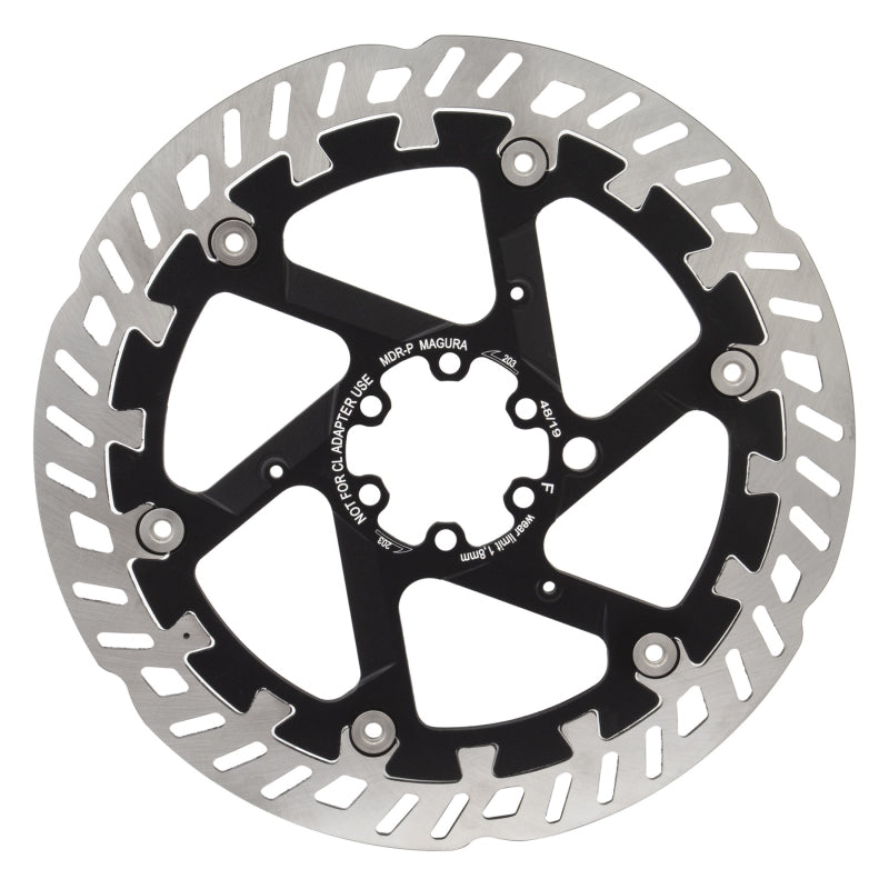 Magura MDR-P Disc Brake Rotor - 203mm 6-Bolt For eBike Silver/Black - Bicycle Warehouse