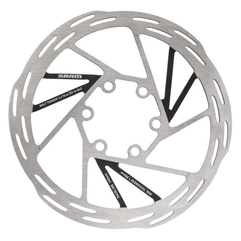 Paceline Disc Brake Rotor - 140mm 6-Bolt Silver/Black - Bicycle Warehouse