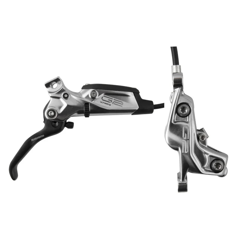 G2 Ultimate Disc Brake Lever - Front Hydraulic Post Mount Carbon Lever Titanium Hardware Polar Grey Anodized A2 - Bicycle Warehouse