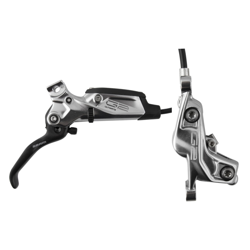 G2 Ultimate Disc Brake Lever - Front Hydraulic Post Mount Carbon Lever Titanium Hardware Polar Grey Anodized A2 - Bicycle Warehouse