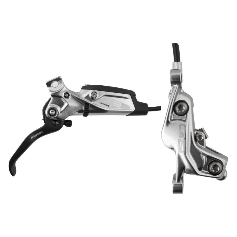 G2 Ultimate Disc Brake Lever - Rear Hydraulic Post Mount Carbon Lever Titanium Hardware Polar Grey Anodized A2 - Bicycle Warehouse