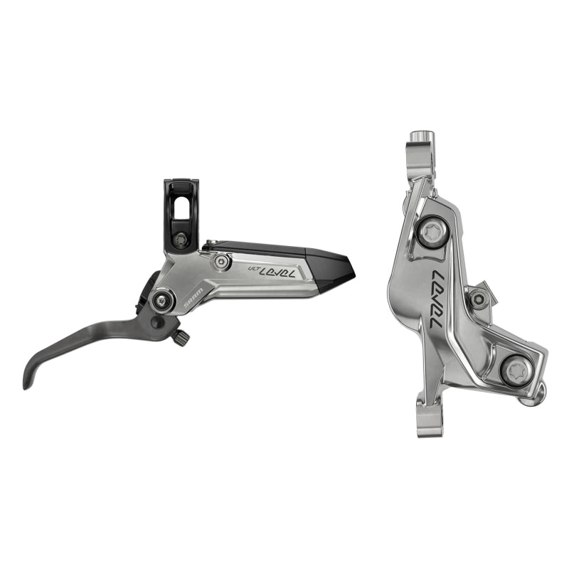 Level Ultimate Stealth Disc Brake Lever - Rear Post Mount 4-Piston Carbon Lever Titanium Hardware BLK/Silver C1 - Bicycle Warehouse