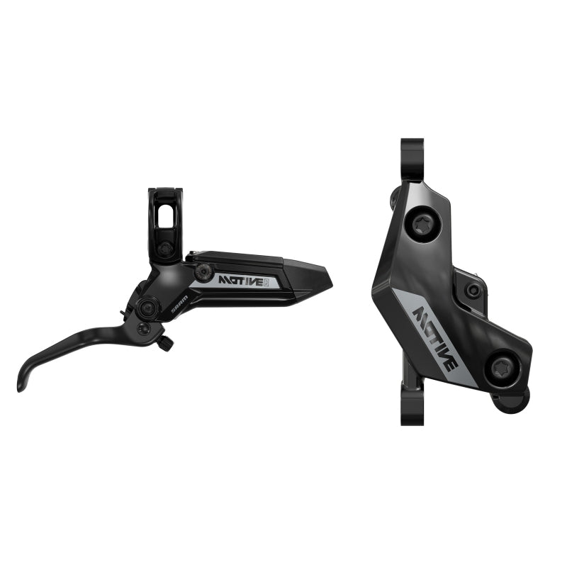 SRAM Motive Silver Disc Brake Lever - Front 950mm Hose Post Mount 4-Piston Aluminum Lever BLK A1 - Bicycle Warehouse