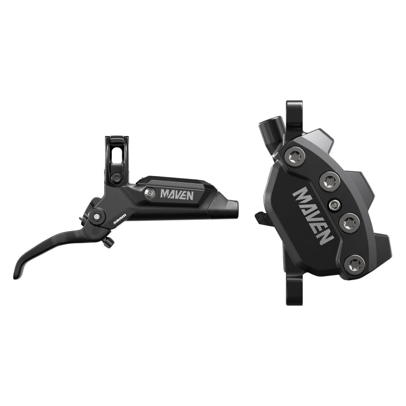 SRAM Maven Base Disc Brake Lever - Rear Front 2000mm Hose Post Mount 4-Piston Aluminum Lever SS Hardware Diffusion BLK A1 - Bicycle Warehouse