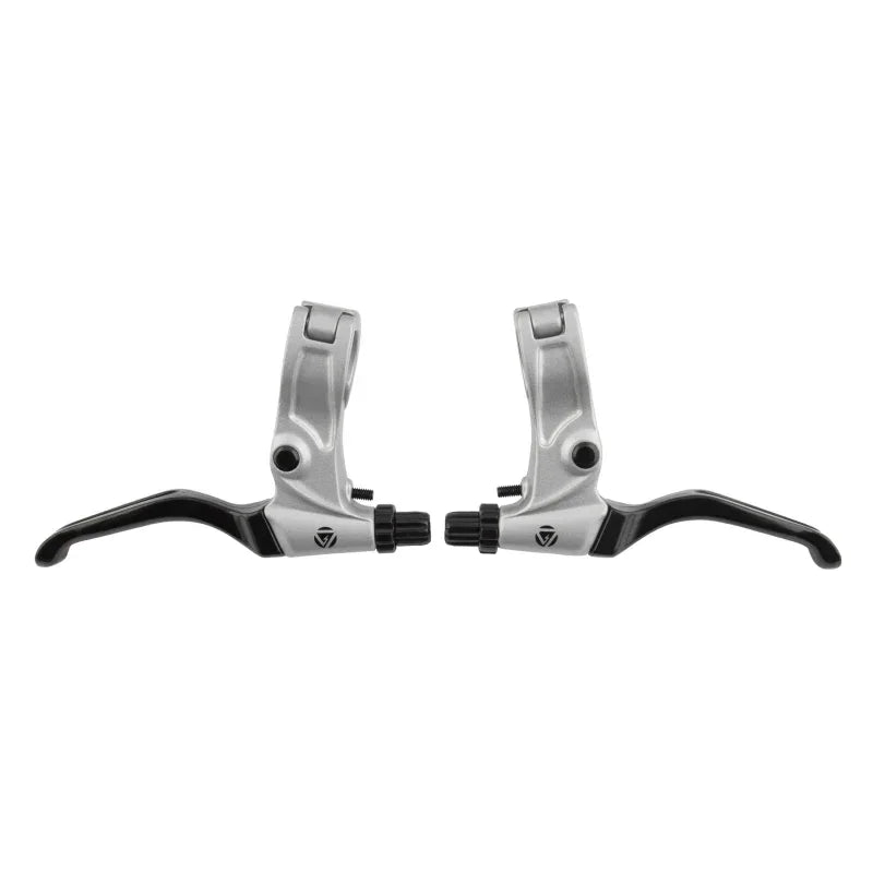 Bent Levers Silver/Black Pair - Bicycle Warehouse