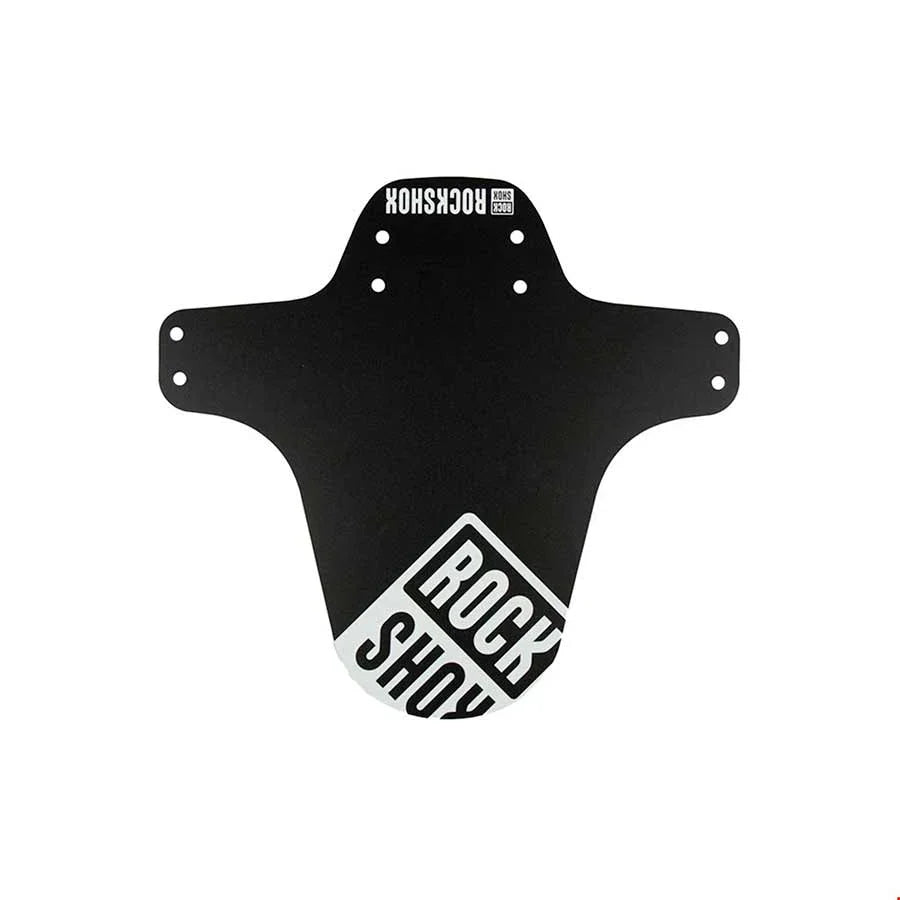 MTB Fork Fender Black with White Print - Bicycle Warehouse