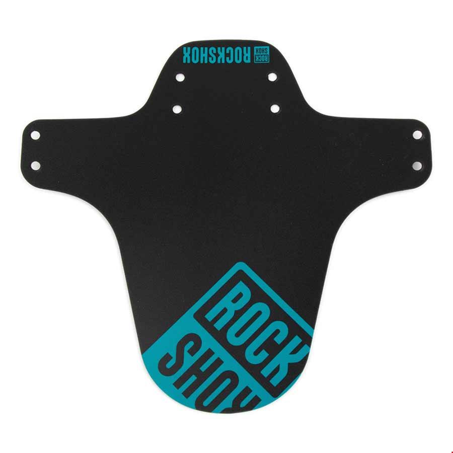 MTB Fender Short Zip Tie Black w/Teal - Bicycle Warehouse