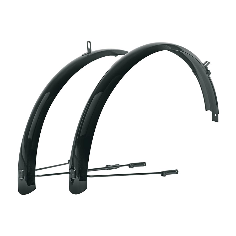 B53 Bluemels Full Coverage Fender Set - 53mm 24 x 1-1.9" Black - Bicycle Warehouse