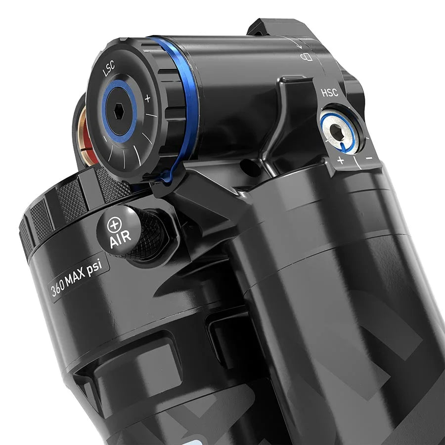 Super Deluxe Ultimate RC2T Rear Shock - 230 x 57.5mm Linear Reb/MComp 320lb L/O Std C1 Santa Cruz Megatower 1 2019+ - Bicycle Warehouse