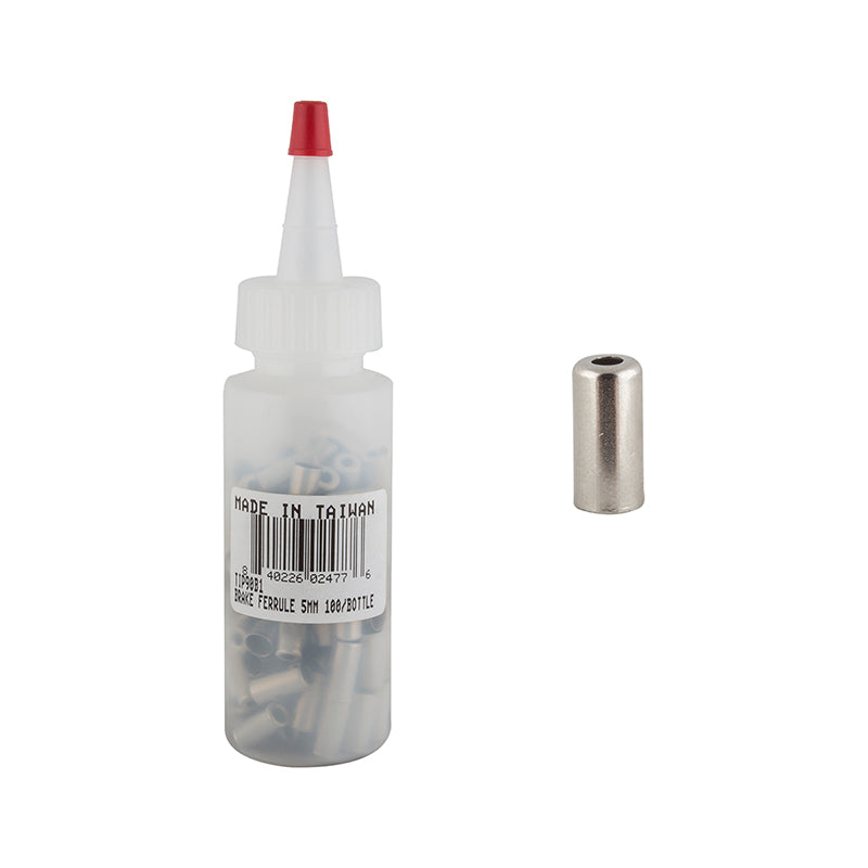 Cane Creek Brake Ferrules 5mm - Chrome 100/Count - Bicycle Warehouse