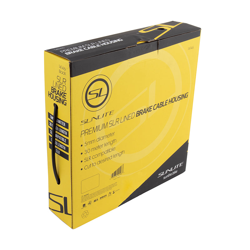 Sunlite Premium SLR Lined Housing Brake 30m 5mm Black - Bicycle Warehouse
