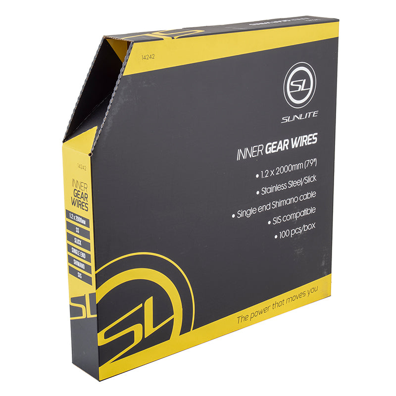 Sunlite Shift Cables 2000mm 1.2mm Slick 100/bx MTB/Road - Bicycle Warehouse