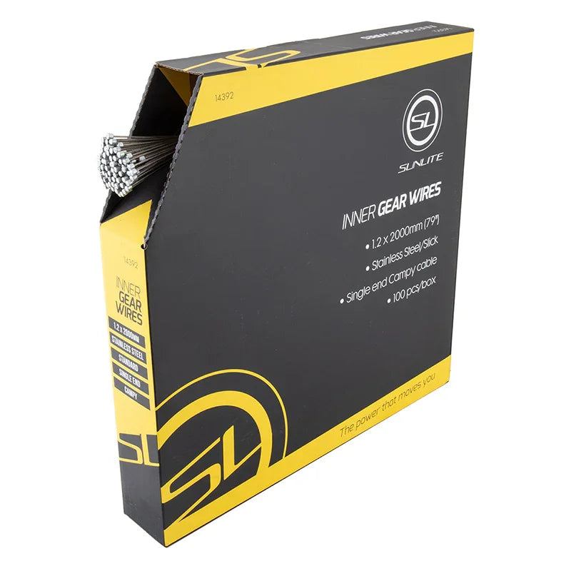 Sunlite Shift Cables Campy 2000mm 1.1mm SS 100/bx - Bicycle Warehouse