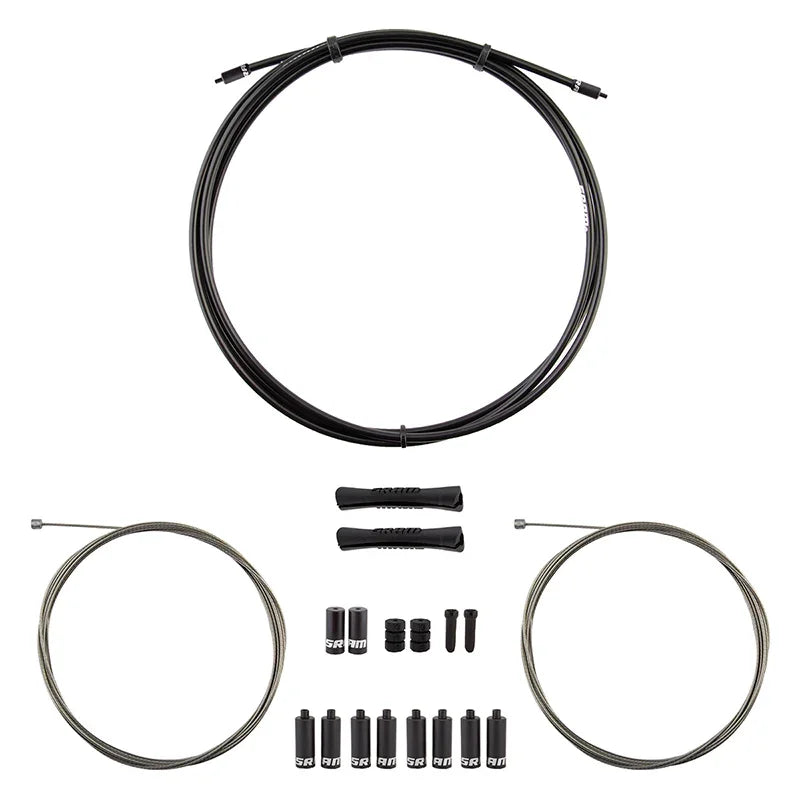 SlickWire Shift Cable Housing Kit - Road/MTB 4mm Nylon Braided BLK - Bicycle Warehouse