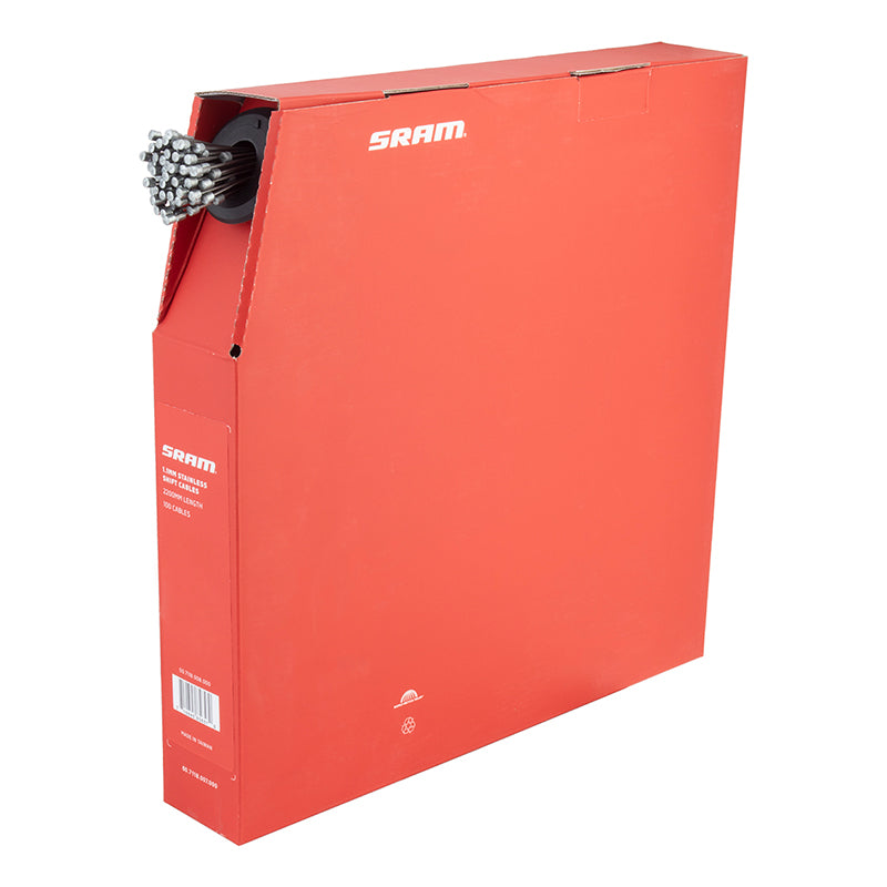 Stainless Steel Shift Cables - 1.1mm 2200mm Length Silver Box of 100 - Bicycle Warehouse