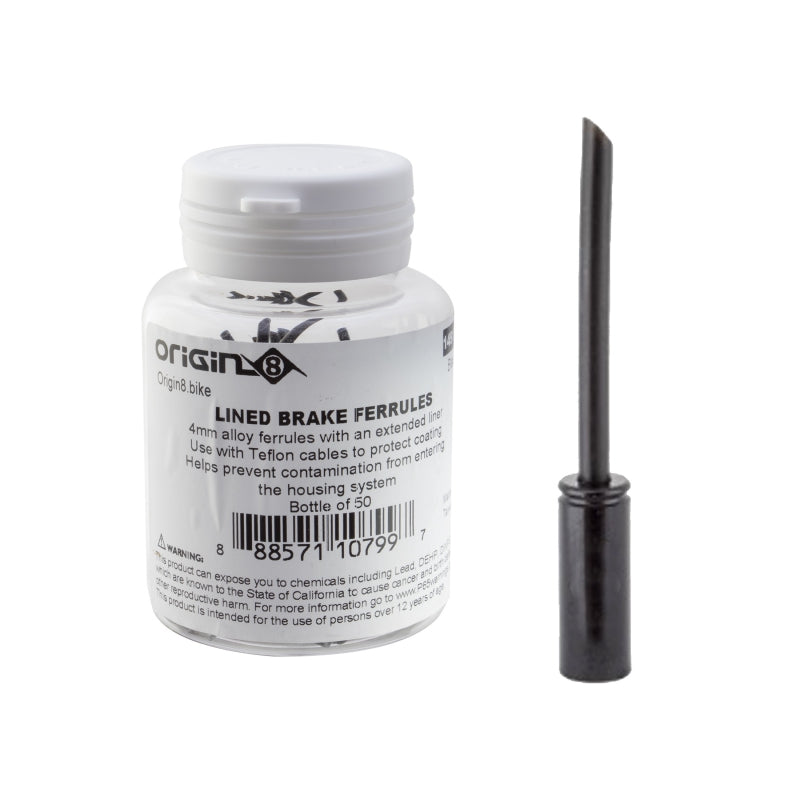 Origin8 Lined Gear Ferrules Gear 4mm Black - Bicycle Warehouse