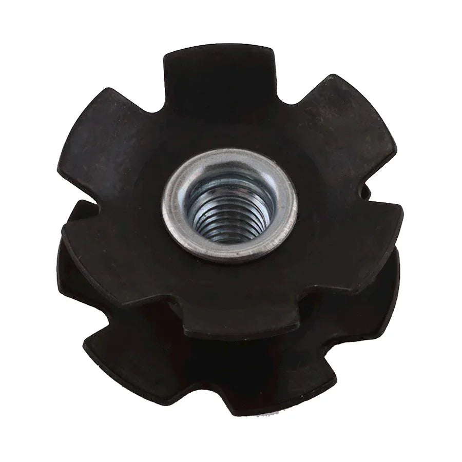 Star Nut 1-1/8" Steel - Black - Bicycle Warehouse