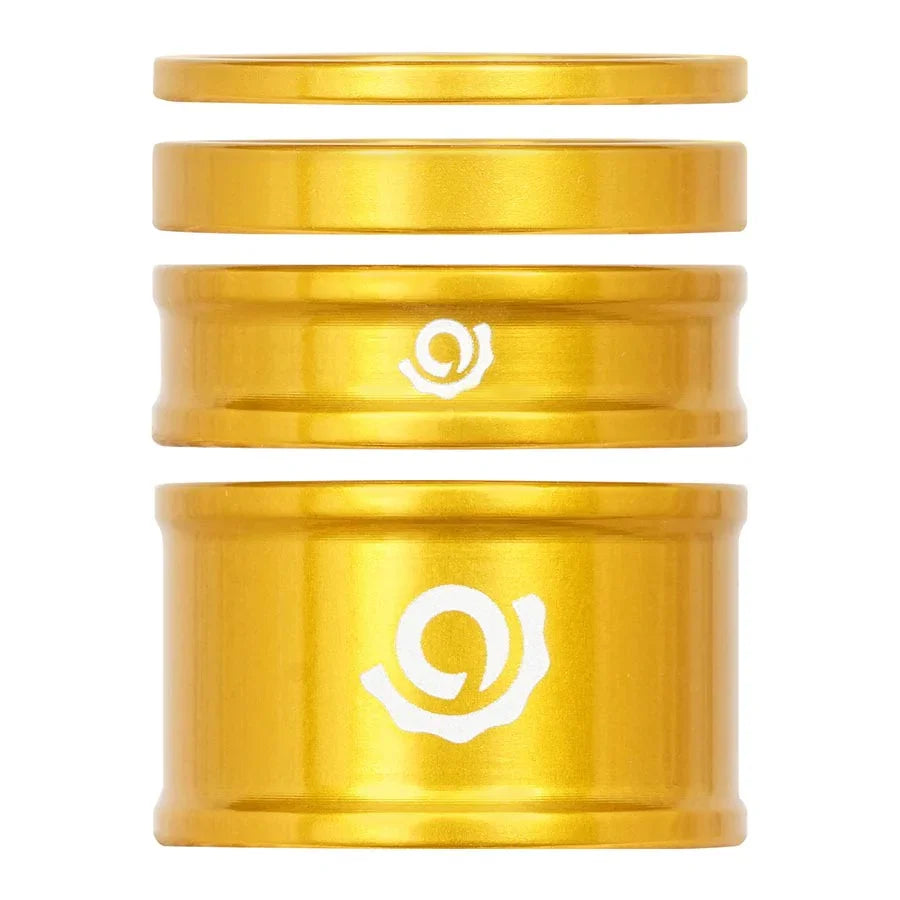 Headset Combo Spacer Kit 1-1/8" Set/4 Gold - Bicycle Warehouse