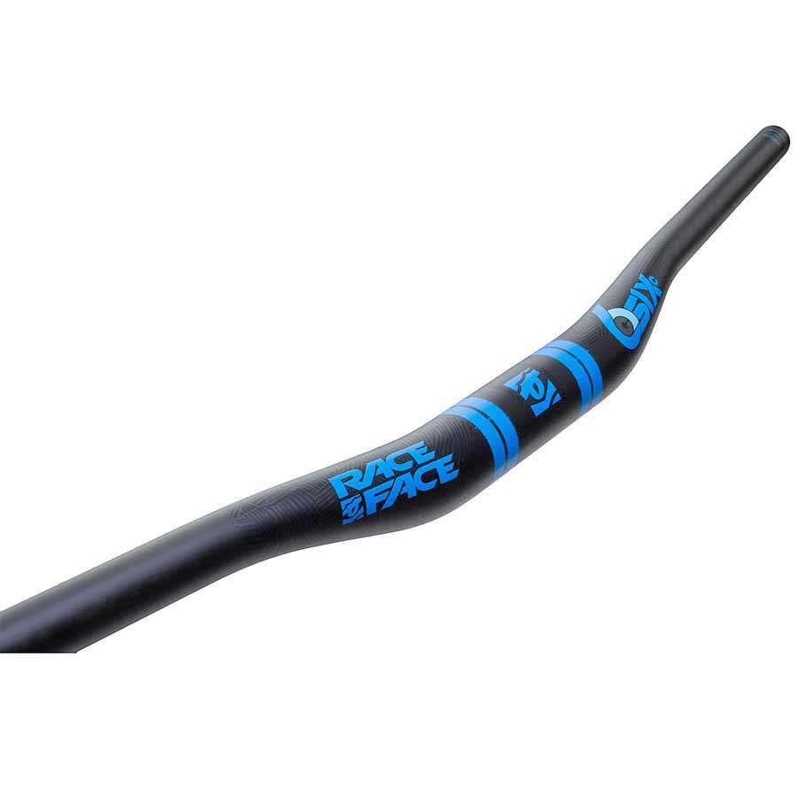 RaceFace SIXC Carbon Riser Handlebar: 35 x 820mm 20mm Rise Blue - Bicycle Warehouse