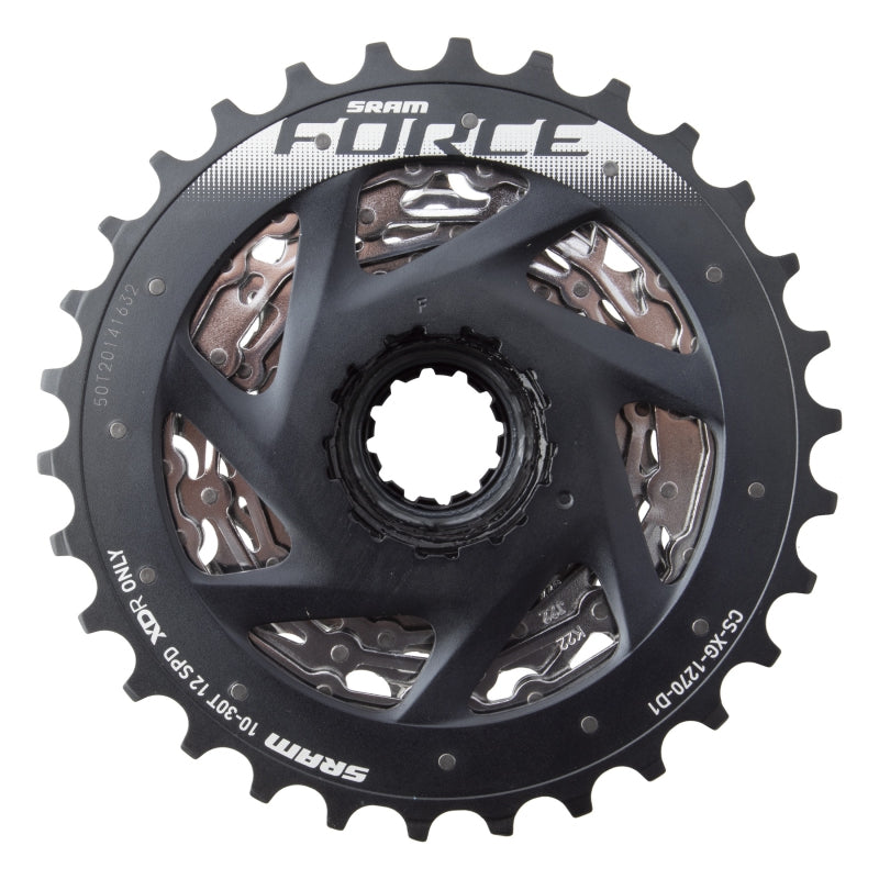 Force AXS XG-1270 Cassette - 12-Speed 10-30t Silver For XDR Driver Body D1 - Bicycle Warehouse
