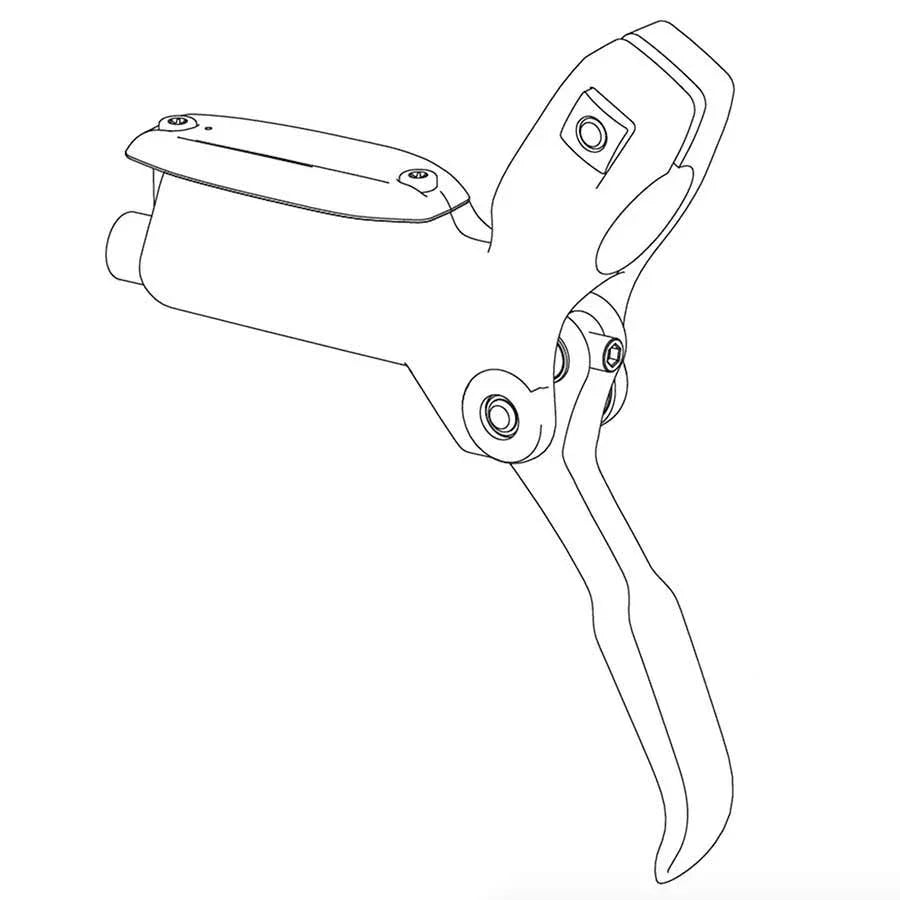 Level Bronze Stealth Disc Brake Lever Assembly - Aluminum Lever Blade Dark Polar C1 - Bicycle Warehouse