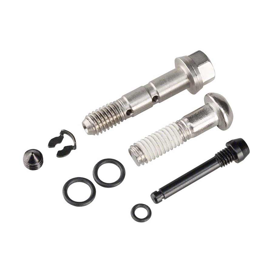 Guide Stainless Steel Caliper Hardware Kit - Includes Body Bolt Banjo Bolt Bleed Screw Pad Pin - Bicycle Warehouse