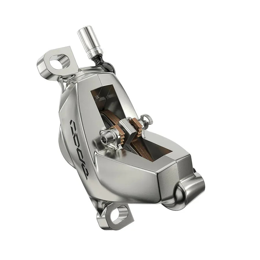 Code Ultimate Stealth Disc Brake Caliper Assembly - Front/Rear Post Mount 4-Piston Silver C1 - Bicycle Warehouse