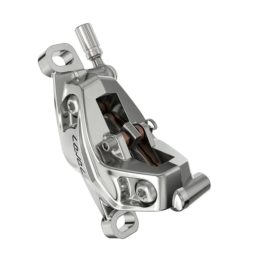 Level Ultimate Stealth Disc Brake Caliper Assembly - Front/Rear Post Mount 4-Piston Silver C1 - Bicycle Warehouse