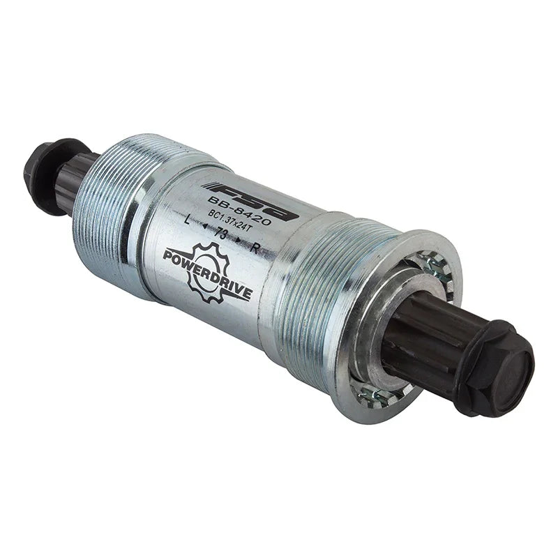 Full Speed Ahead 8420ST Power Drive Bottom Bracket - English 73x113mm Full Speed Ahead Power Drive Spindle Silver - Bicycle Warehouse