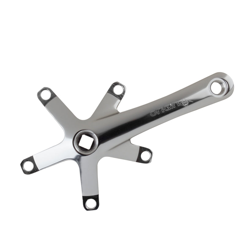 Alloy Triple Crank Arm Set 145mm 113.5mm Square Taper JIS crankset silver - Bicycle Warehouse