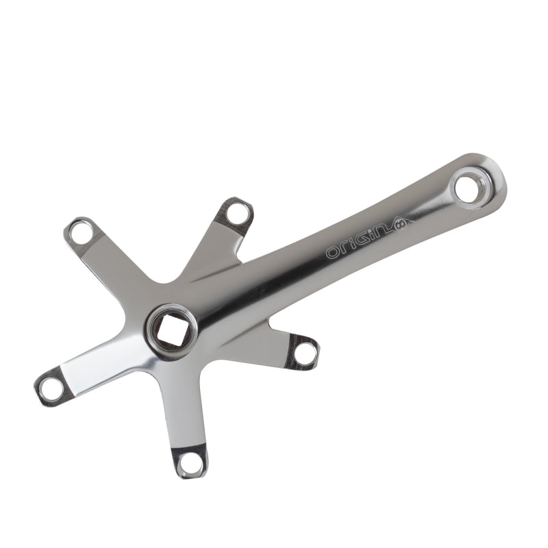 Alloy Triple Crank Arm Set 155mm 113.5mm Square Taper JIS crankset silver - Bicycle Warehouse