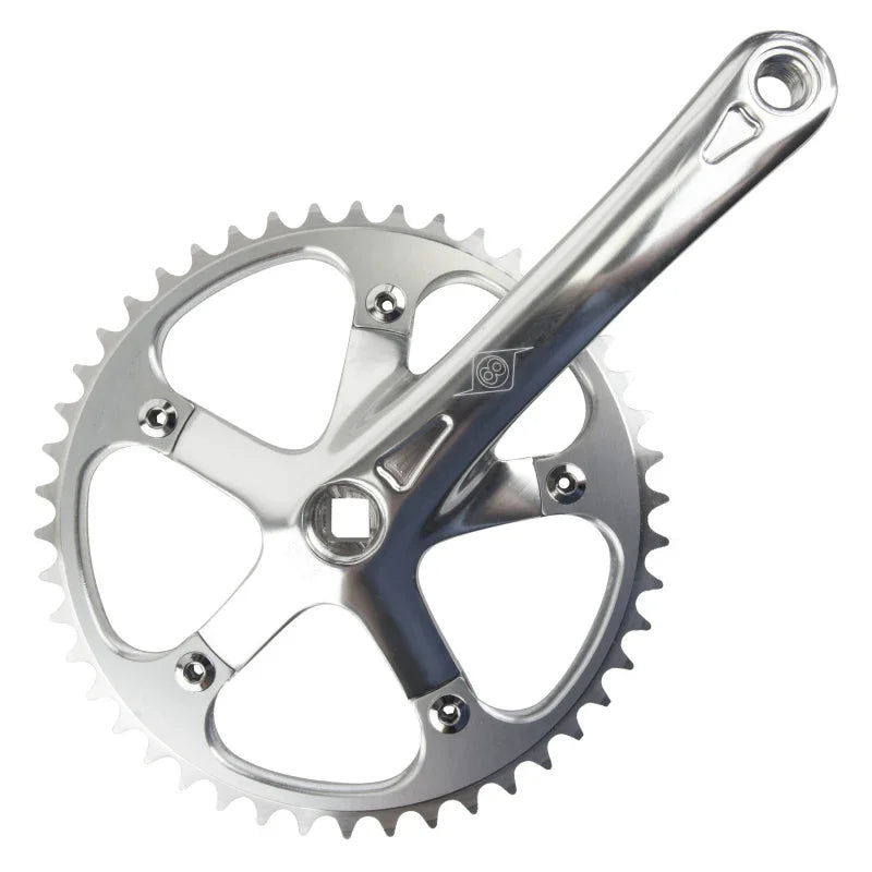 Track/SS 175x46 103mm JIS Square Taper crankset silver/silver - Bicycle Warehouse