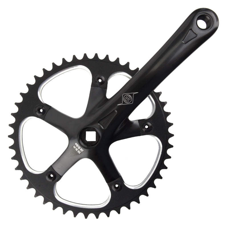 Track/SS 175x46 103mm JIS Square Taper crankset black/black - Bicycle Warehouse