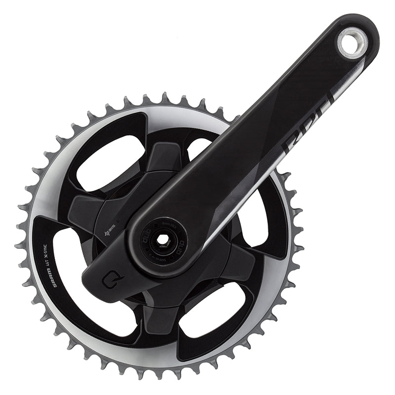 Red 1 AXS Quarq Power Meter Crankset Speed: 12 Spindle: 28.99mm BCD: Direct Mount 46 DUB 175mm Black Road - Bicycle Warehouse