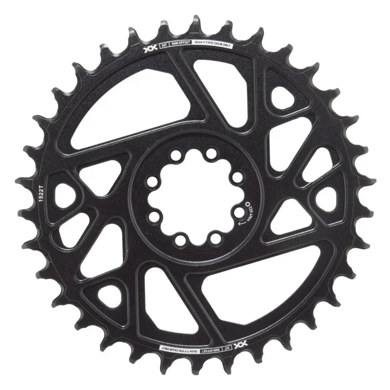 XX Eagle T-Type Direct Mount Chainring - 34t 12-Speed 8-Bolt Direct Mount 3mm Offset Aluminum BLK D1 - Bicycle Warehouse